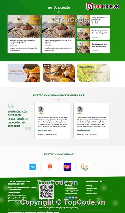website bán gạo,website lương thực,buôn bán gạo,gạo đặc sản,Sharecode Website Cung Cấp Các Loại Gạo Thơm Ngon